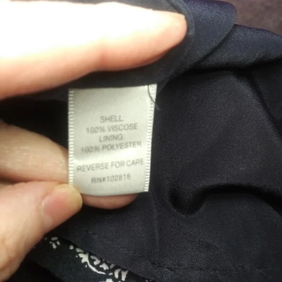 Garnet Hill Navy & White Floral Print Summer Day Dress - Picture 6 of 9